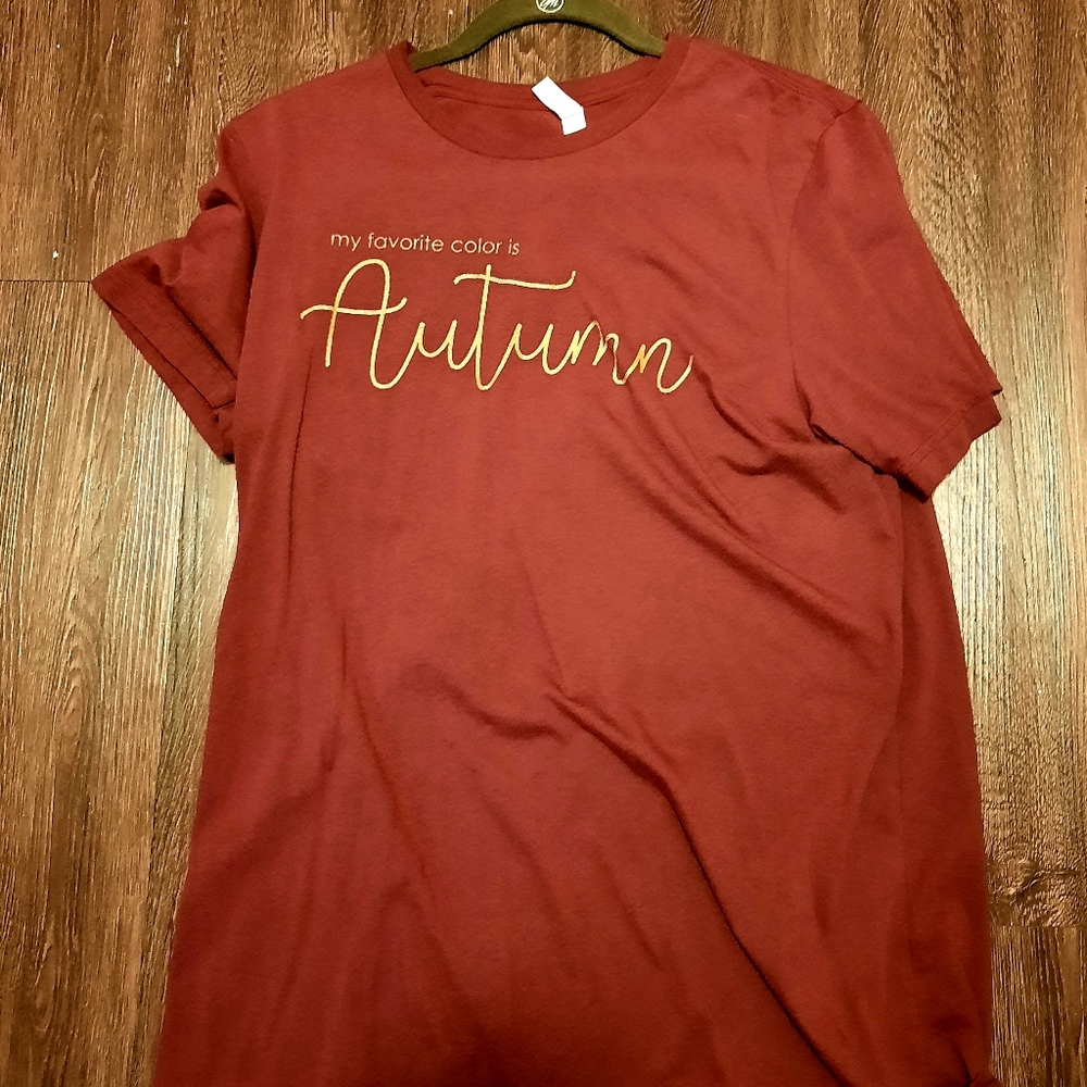 Bella Canvas, Large, Rustic Color, Gold Letters